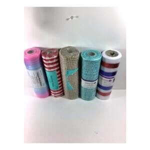Set of Five Decorative Ribbons for Crafting
